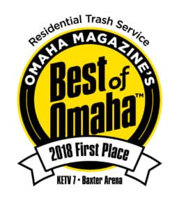 2018 First Place Award - Residential Trash Service - Best of Omaha